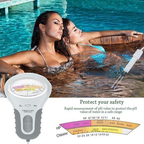 Paar 2-in-1 Wasserqualitätstester, Digitaler Ph-tester, Chlor Cl2, Tragbar Mit Großem Bildschirm, Für Schwimmbad Und Spa.