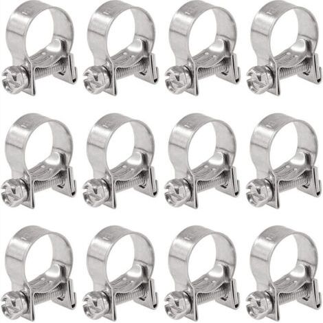 Bunthaus Packung Mit 12 Schlauchschellen Aus Edelstahl 304, Durchmesser 13–15 Mm