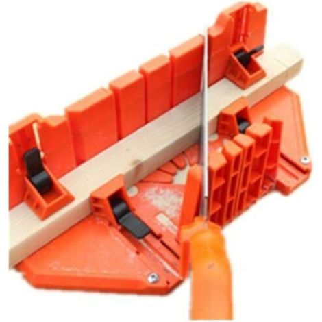 Zwei Gehrungslade Aus Kunststoff – 4 Schnittwinkel 0° 22,5° 45° 90° – Für Hartholz – Abmessungen 35,5 X 11 X 15 Cm