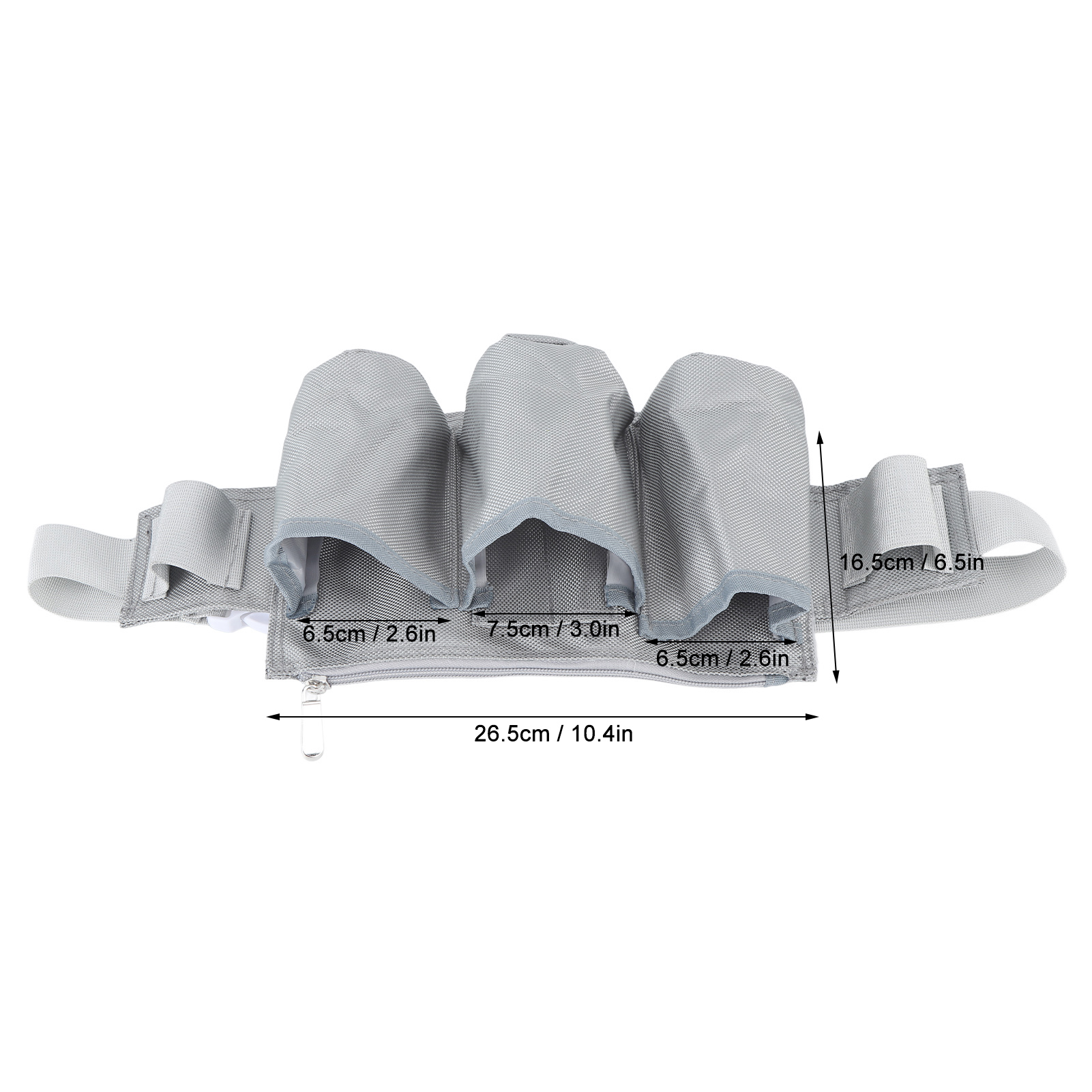 Ceinture Porte-outils De Jardin, 6 Poches, 2 Sangles, Tissu Oxford Imperméable, Pochette À Outils Réglable Pour Le Jardinage En Famille, Camping Et Activités De Plein Air, Gris
