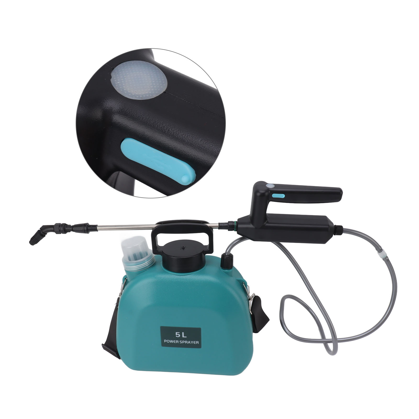 Pulvérisateur Électrique À Batterie Avec Poignée Large Antidérapante, Pulvérisateur À Dos Pour Plantes, Fleurs Et Agriculture, 5 L, Vert