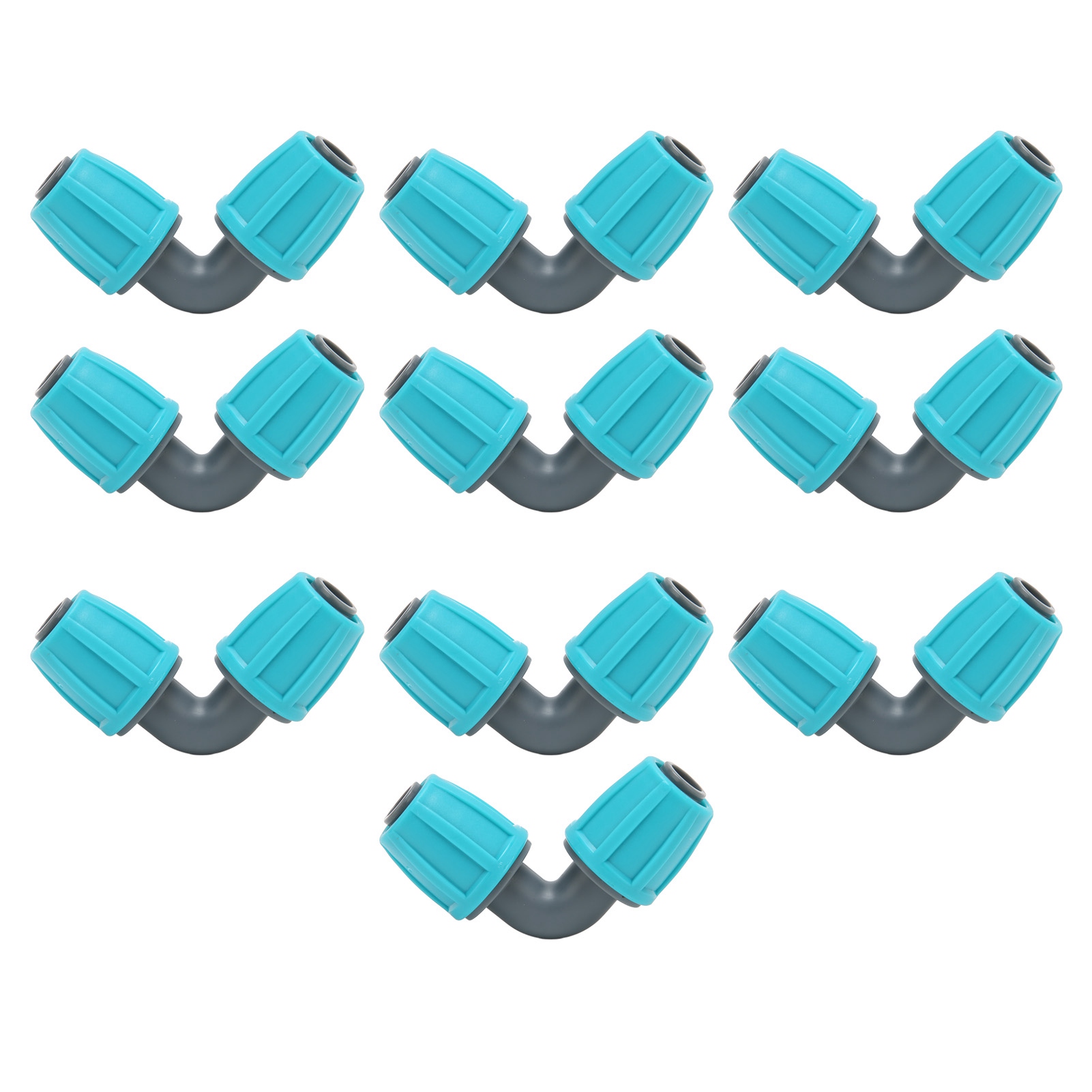 Lot De 10 Raccords À Barbes Verrouillables De 16 Mm, Coudes À 90° En Pe, Pour Tuyau D'Arrosage, Système D'Irrigation Goutte À Goutte Agricole.
