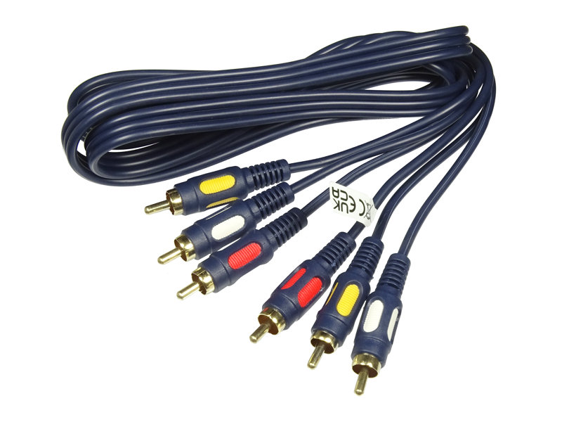 3rca-3rca-kabel, Tropfenform, Rk32, 1 M