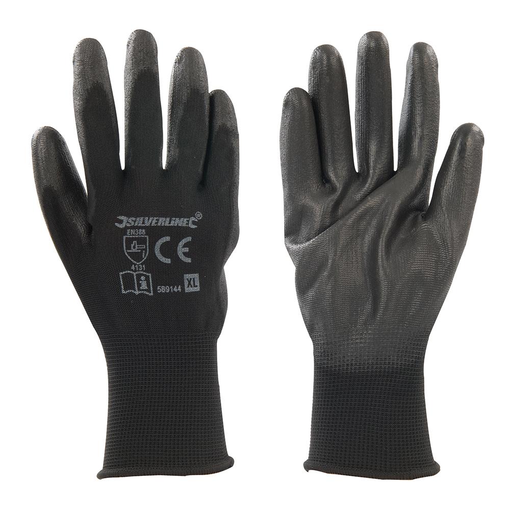 Schwarze Pu-arbeitshandschuhe Xl10