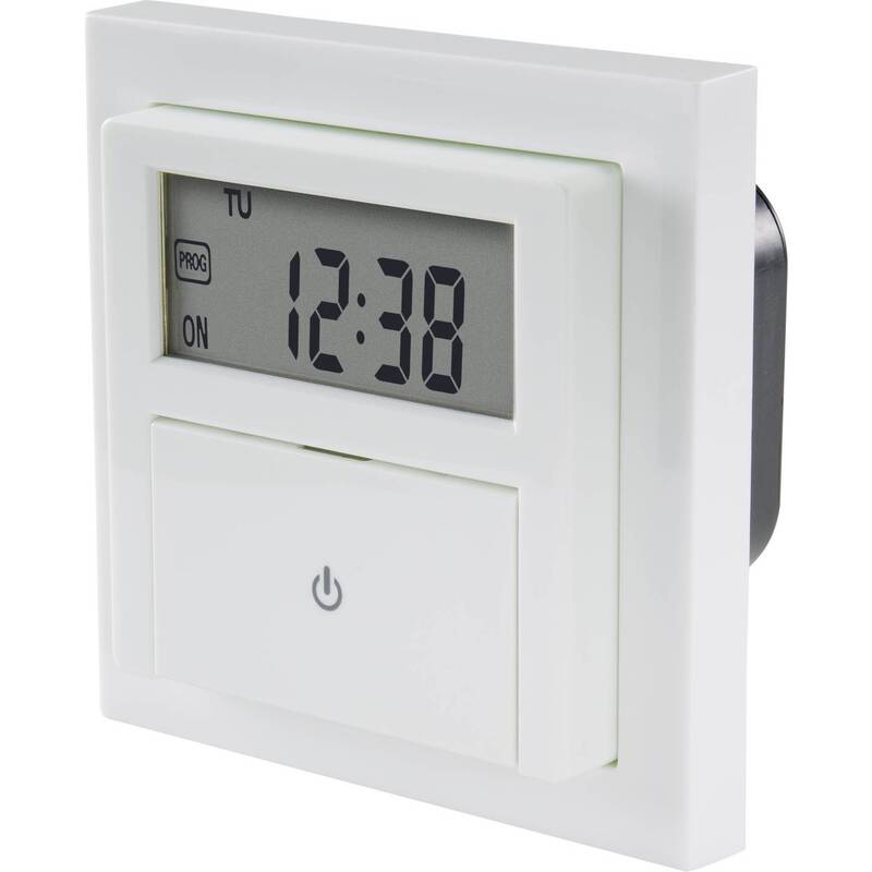 [gebraucht] B-ware Sygonix Sy-4504968 Unterputz-timer Digital Wochenprogramm 1800 W Countdown-funktion, Inkl. Aufputzrahmen, Start/stopp-funktion, Programmierfunktion (s