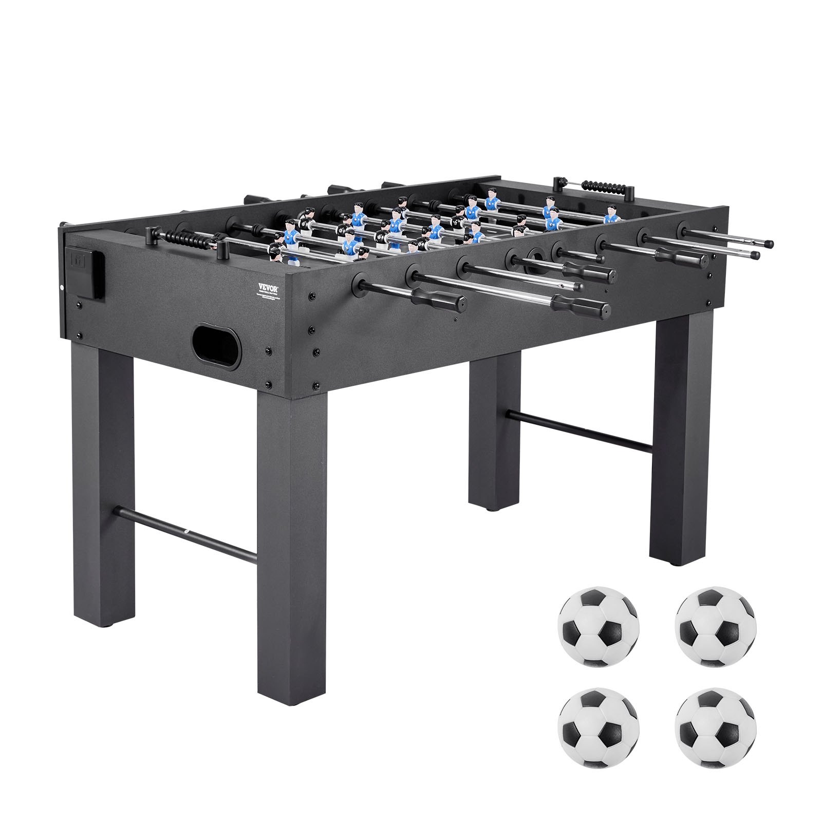 Tischfußballtisch In Standardgröße (1372 X 737 X 878 Mm), Indoor-kickertisch Für Zuhause, Familie Und Spielzimmer, Langlebiges Set, Inkl. 4 Bällen & Punktezähler & 2 Getränkehaltern