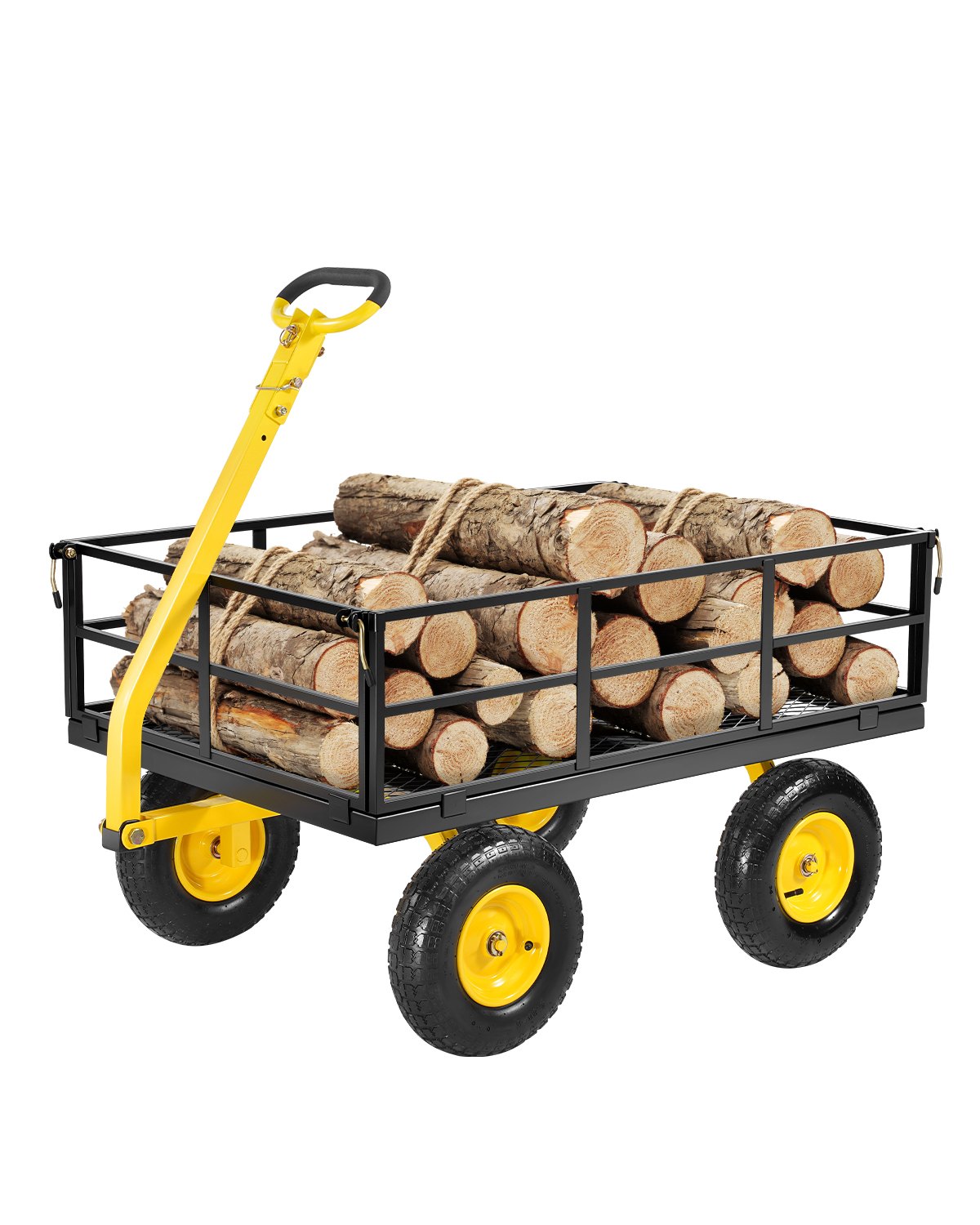Bollerwagen 544,31 Kg, Transportwagen, Gartenwagen, Gerätewagen, 2-in-1-handwagen Mit All-terrain-reifen, Abnehmbaren Seitenteilen Aus Netzmaterial Und Um 180° Drehbarem Griff