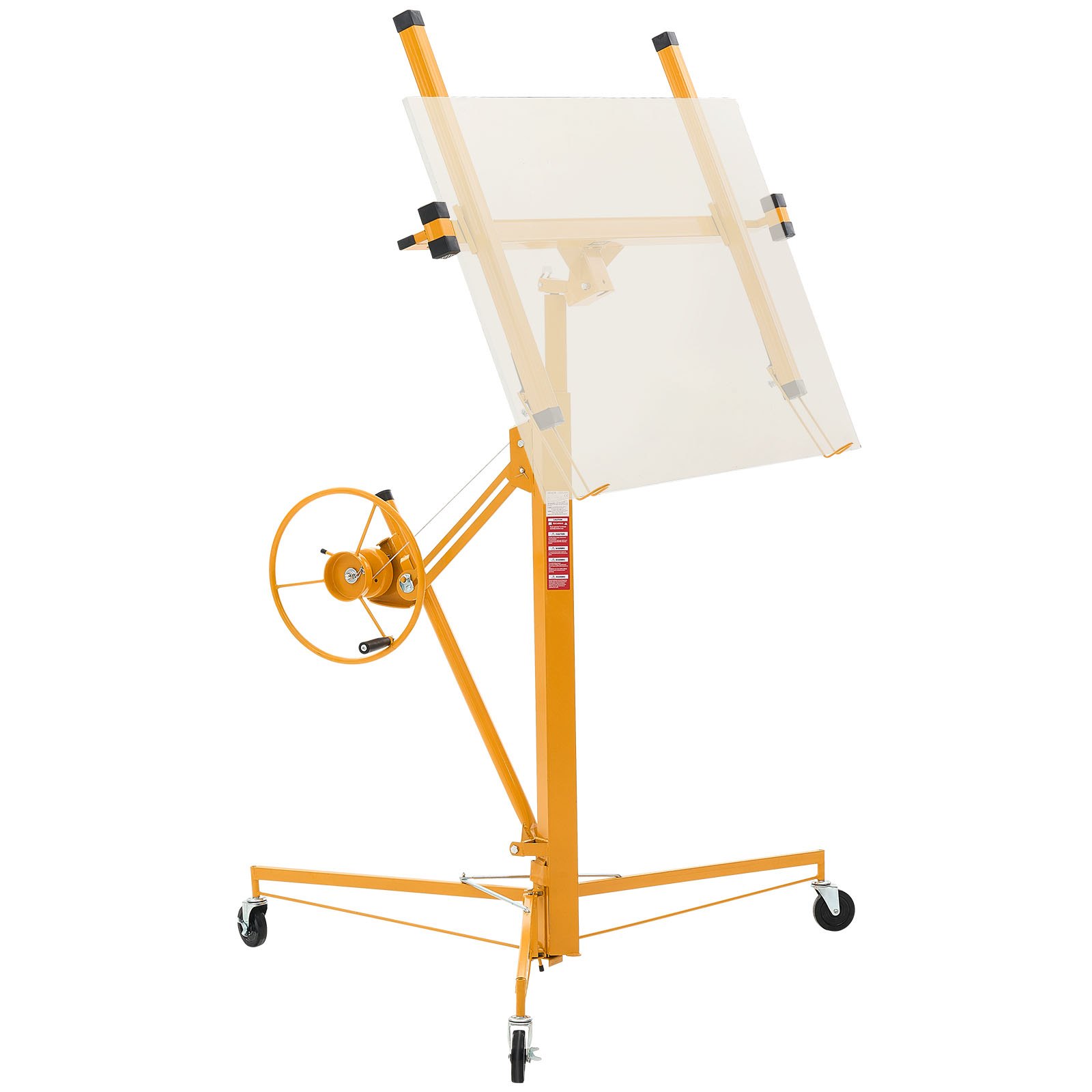 Plattenheber Bis Max. 68 Kg, 3353 Mm Höhe, Gipskartonheber Mit Verstellbarem Teleskoparm, Rigipsplatten, Trockenbau-heber, Panelheber, Hebezeug, Werkzeuge, Für Decken- & Wandmontage (gelb)