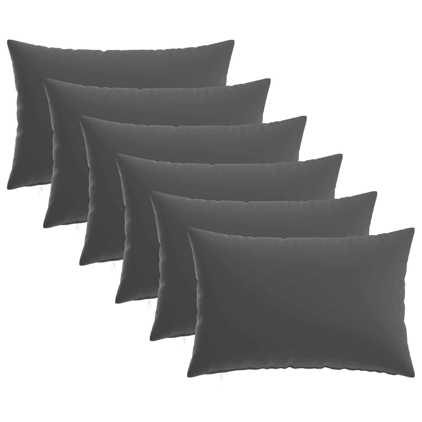 Kissen 6 Stk. Heerlen Anthrazit 30 X 50 Cm Polyester Vidaxl