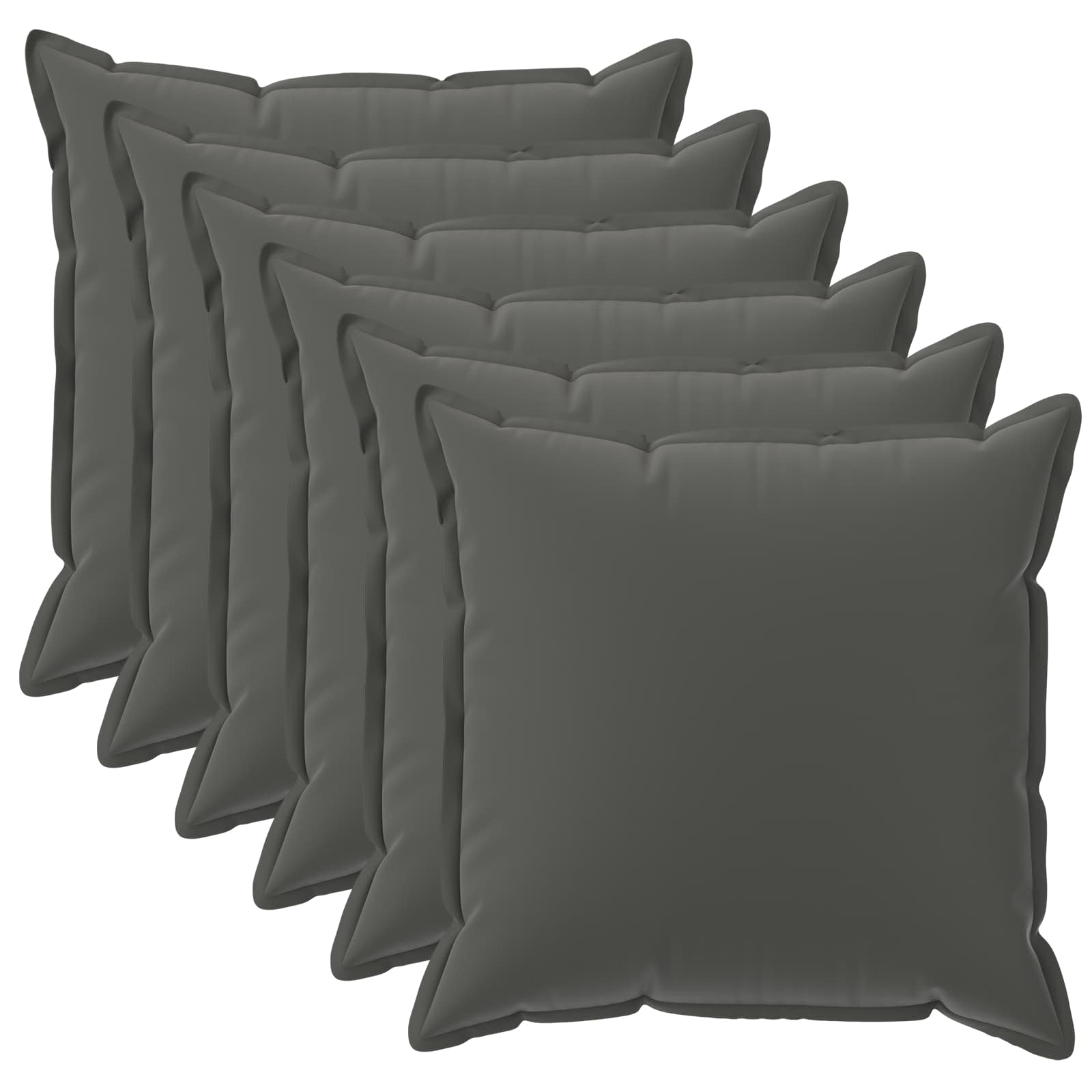 Kissen 6 Stk. Houten Anthrazit 30 X 30 Cm Polyester Vidaxl