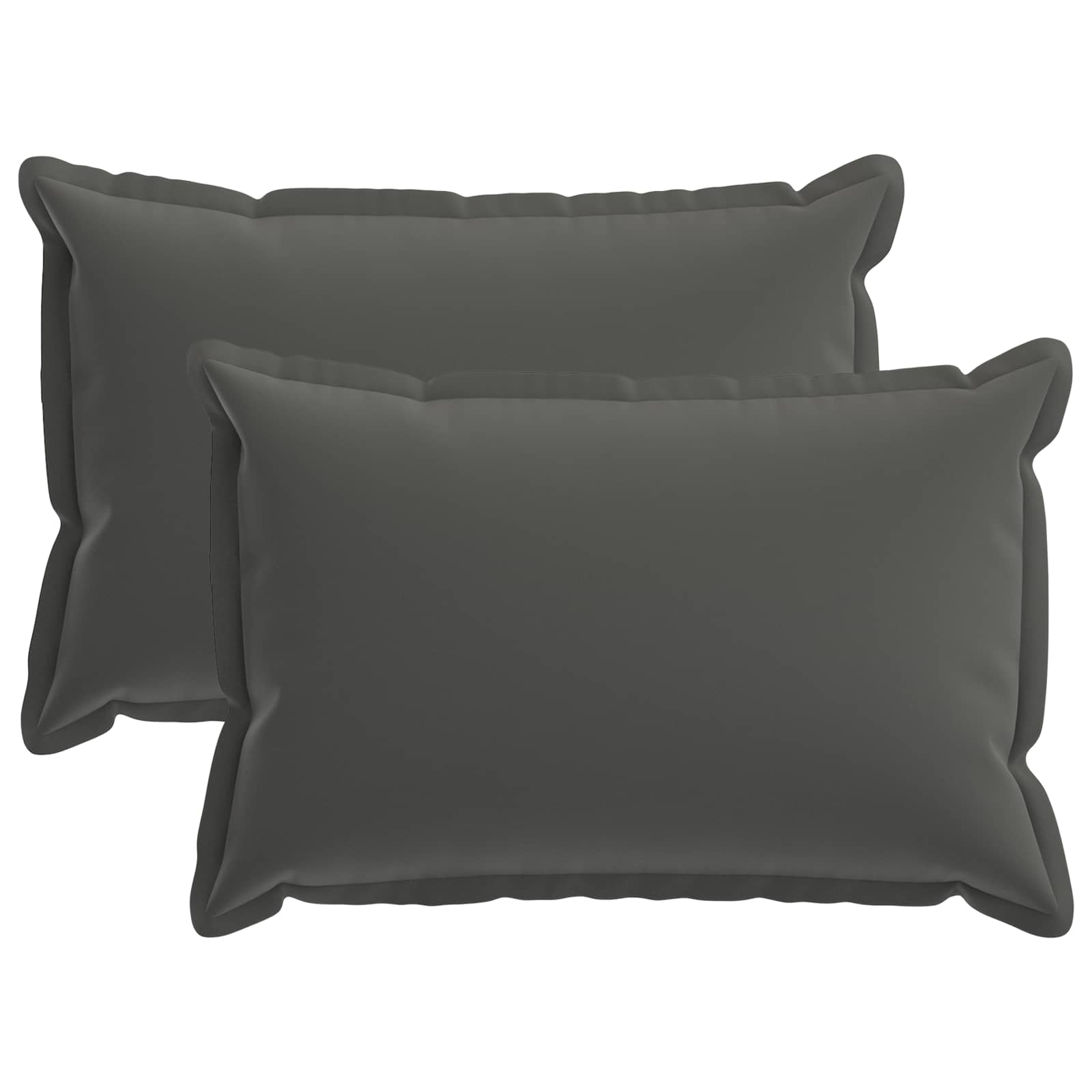 Kissen 2 Stk. Houten Anthrazit 40 X 60 Cm Polyester Vidaxl