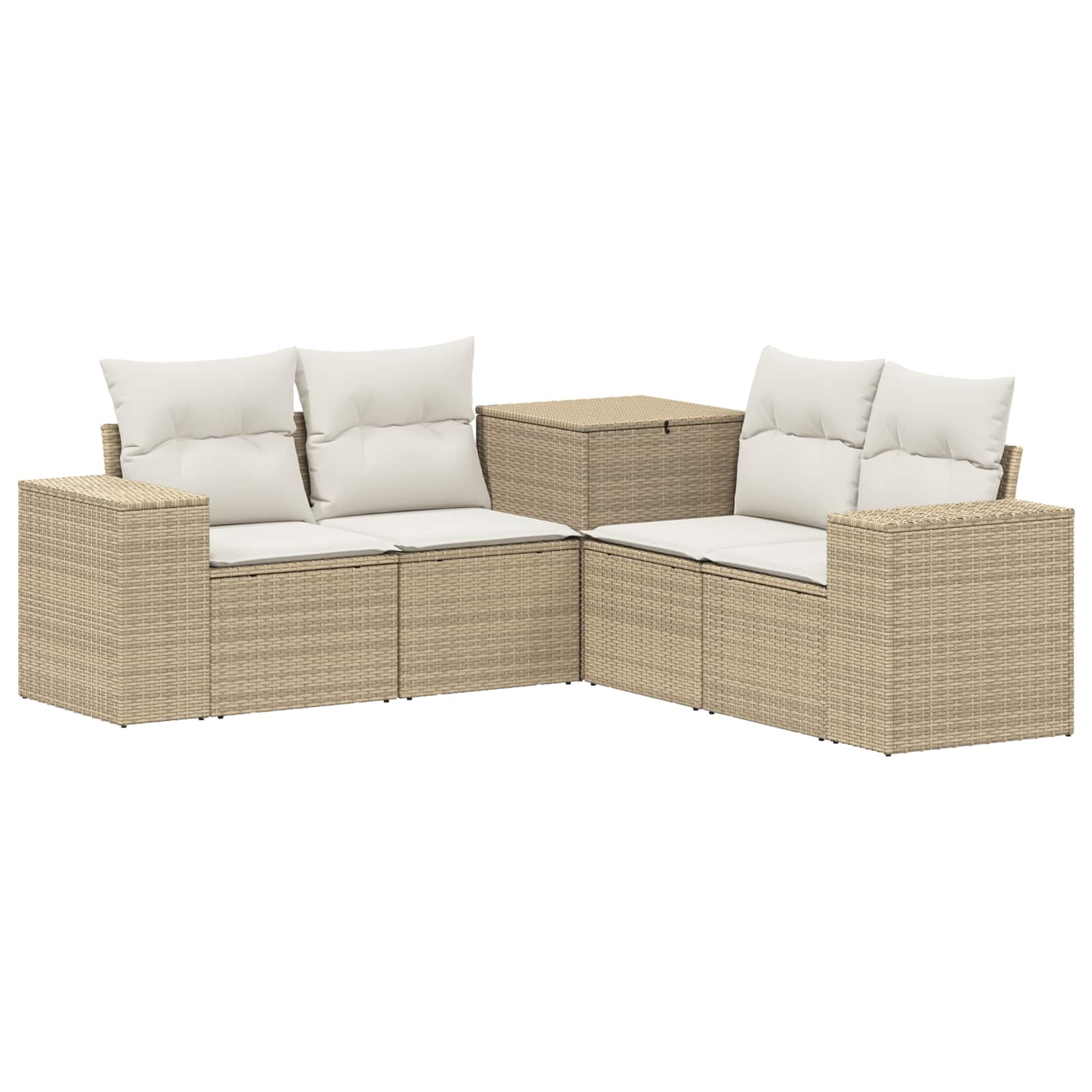 Vidaxl Sofa Set 5 Pcs Beige And Cream White 200 X 200 X 85 Cm
