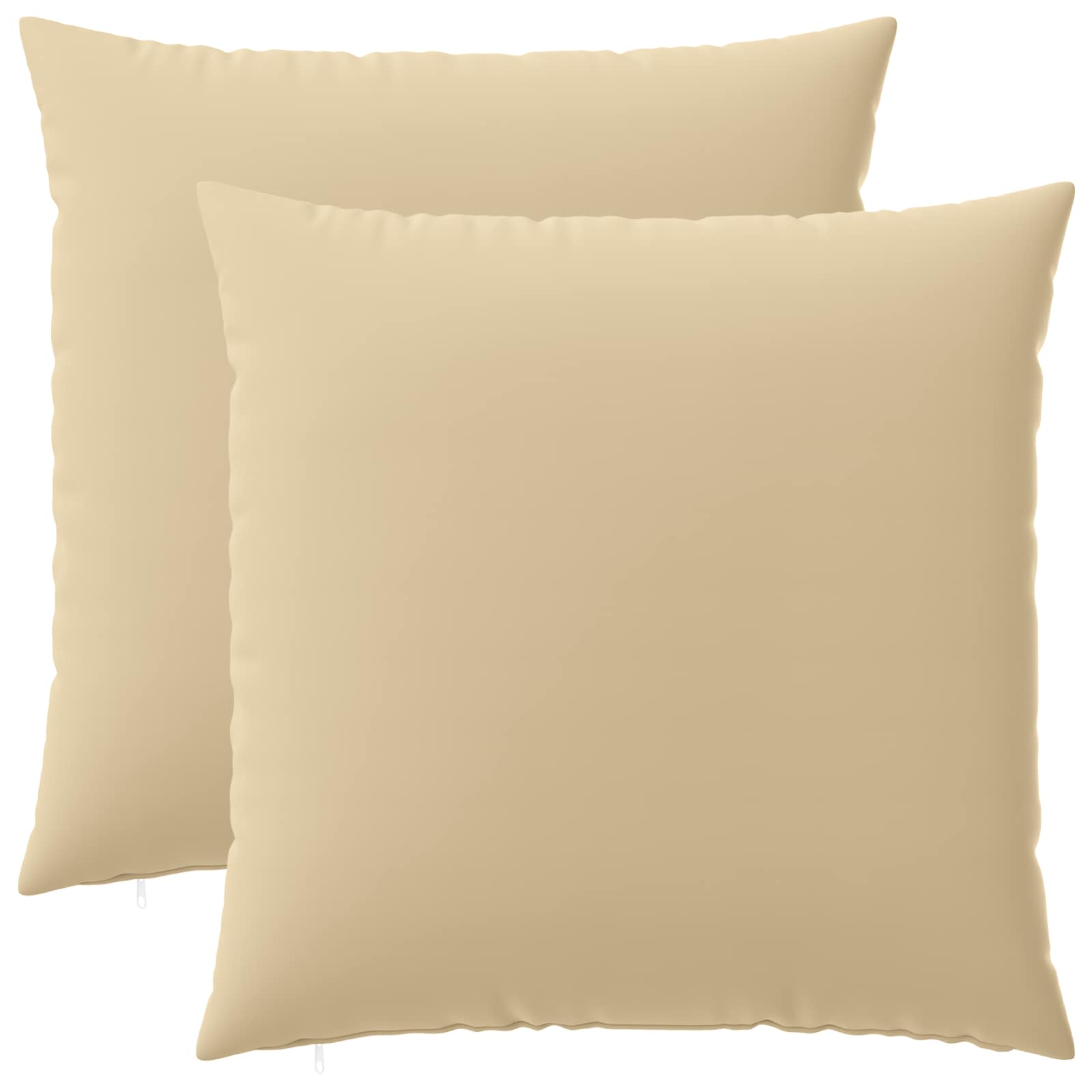 Kissen 2 Stk. Heerlen Beige 60 X 60 Cm Polyester Vidaxl