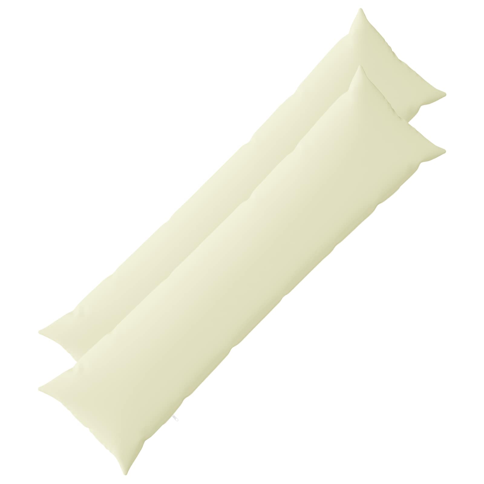 Kissen 2 Stk. Heerlen Creme 40 X 145 Cm Polyester Vidaxl