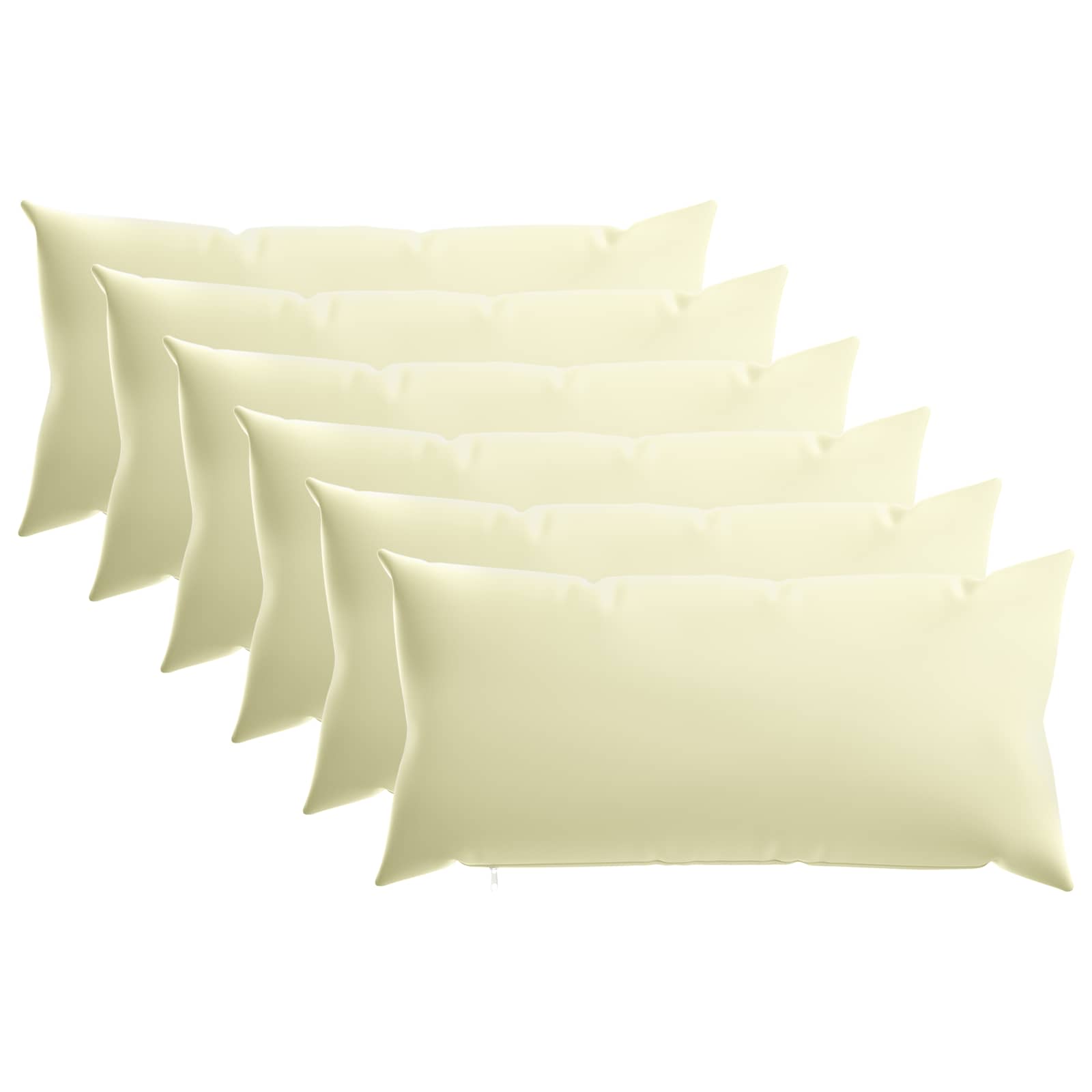 Kissen 6 Stk. Heerlen Creme 40 X 80 Cm Polyester Vidaxl