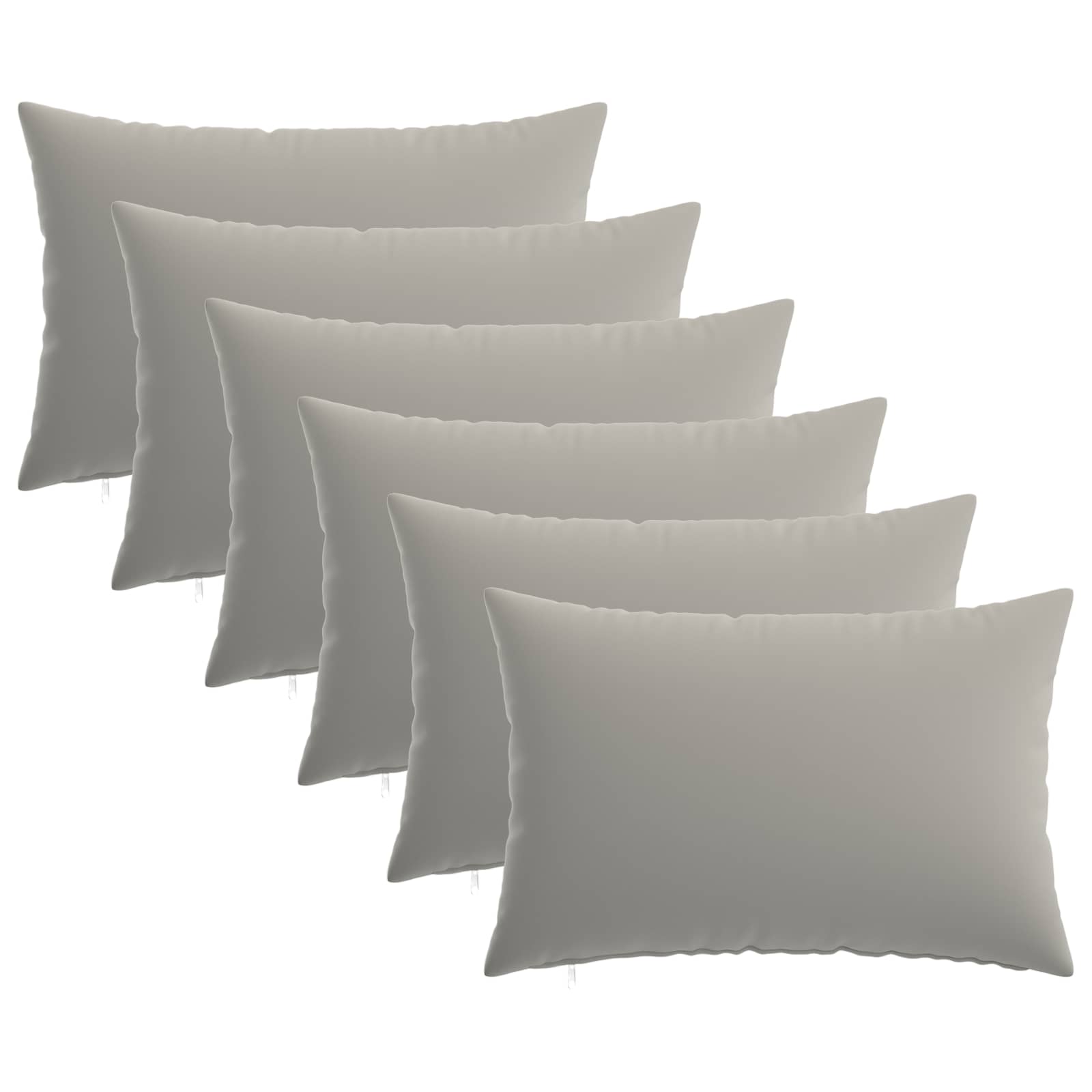 Kissen 6 Stk. Heerlen Grau 40 X 60 Cm Polyester Vidaxl