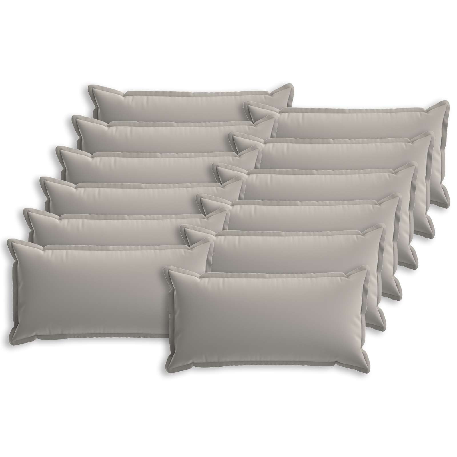 Kissen 12 Stk. Houten Grau 40 X 80 Cm Polyester Vidaxl