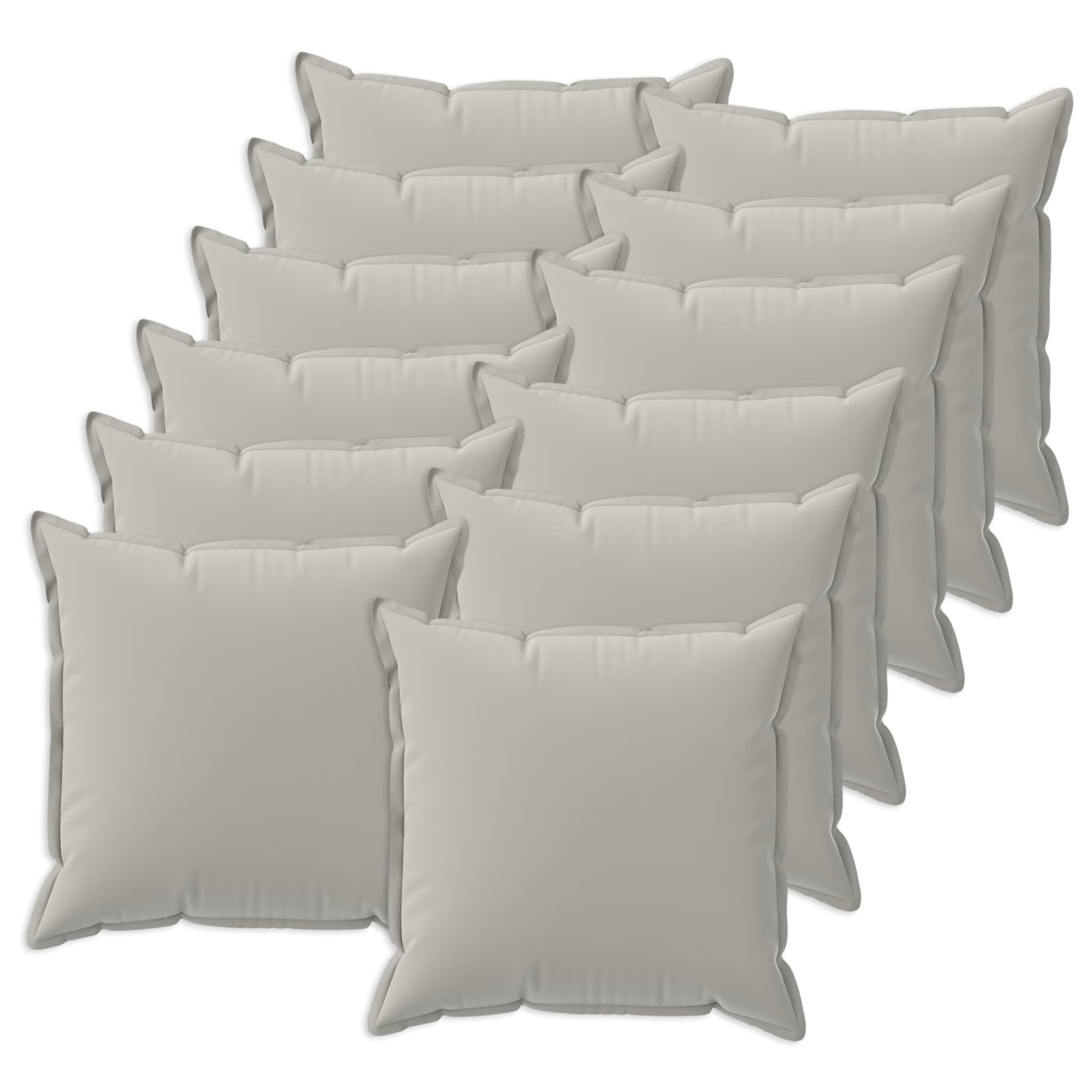 Kissen 12 Stk. Houten Grau 50 X 50 Cm Polyester Vidaxl