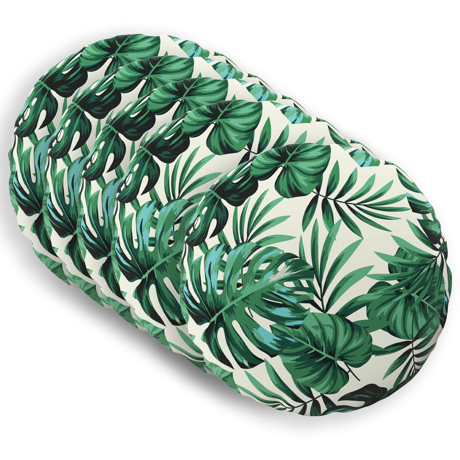 Kissen 6 Stk. Heerlen Blattmuster Ø 40 Cm Polyester Vidaxl