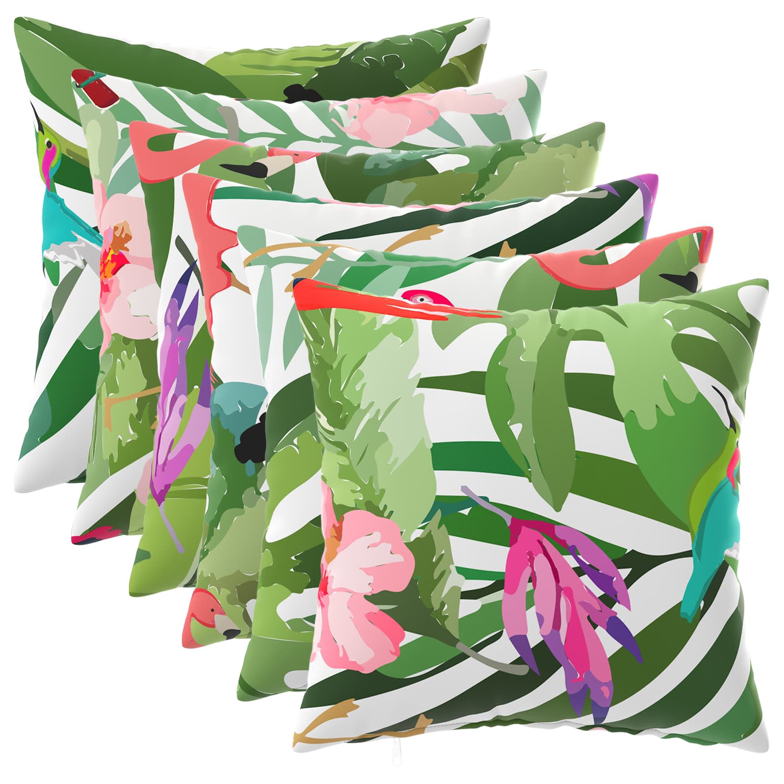 Kissen 6 Stk. Heerlen Mehrfarbig 45 X 45 Cm Polyester Vidaxl