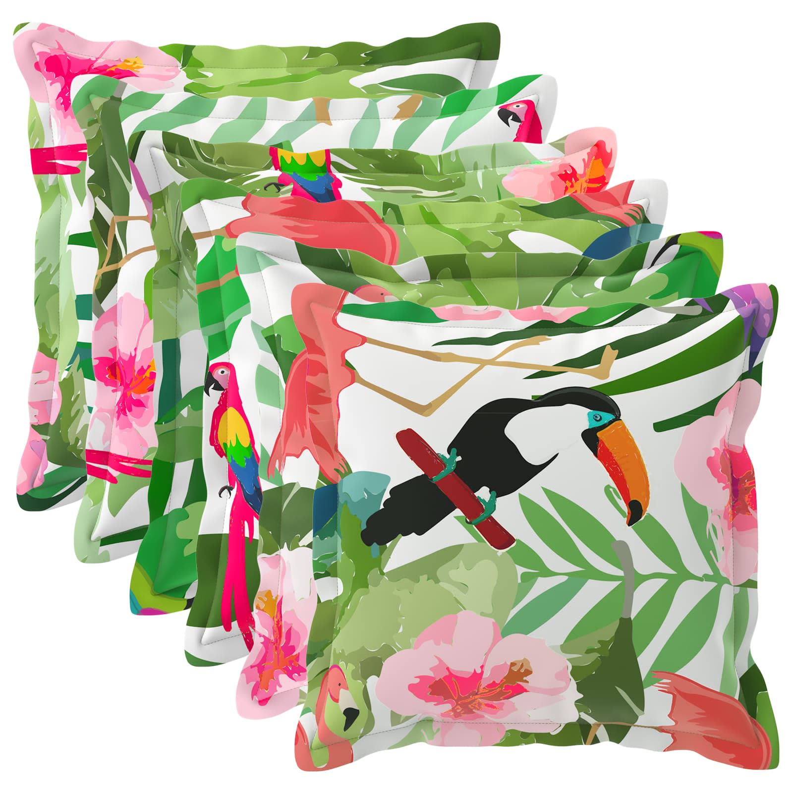 Kissen 6 Stk. Houten Mehrfarbig 30 X 30 Cm Polyester Vidaxl