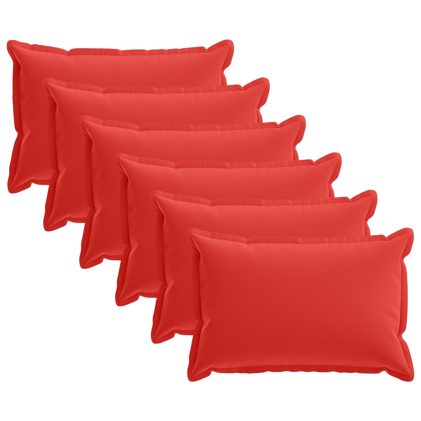 Kissen 6 Stk. Houten Rot 30 X 50 Cm Polyester Vidaxl