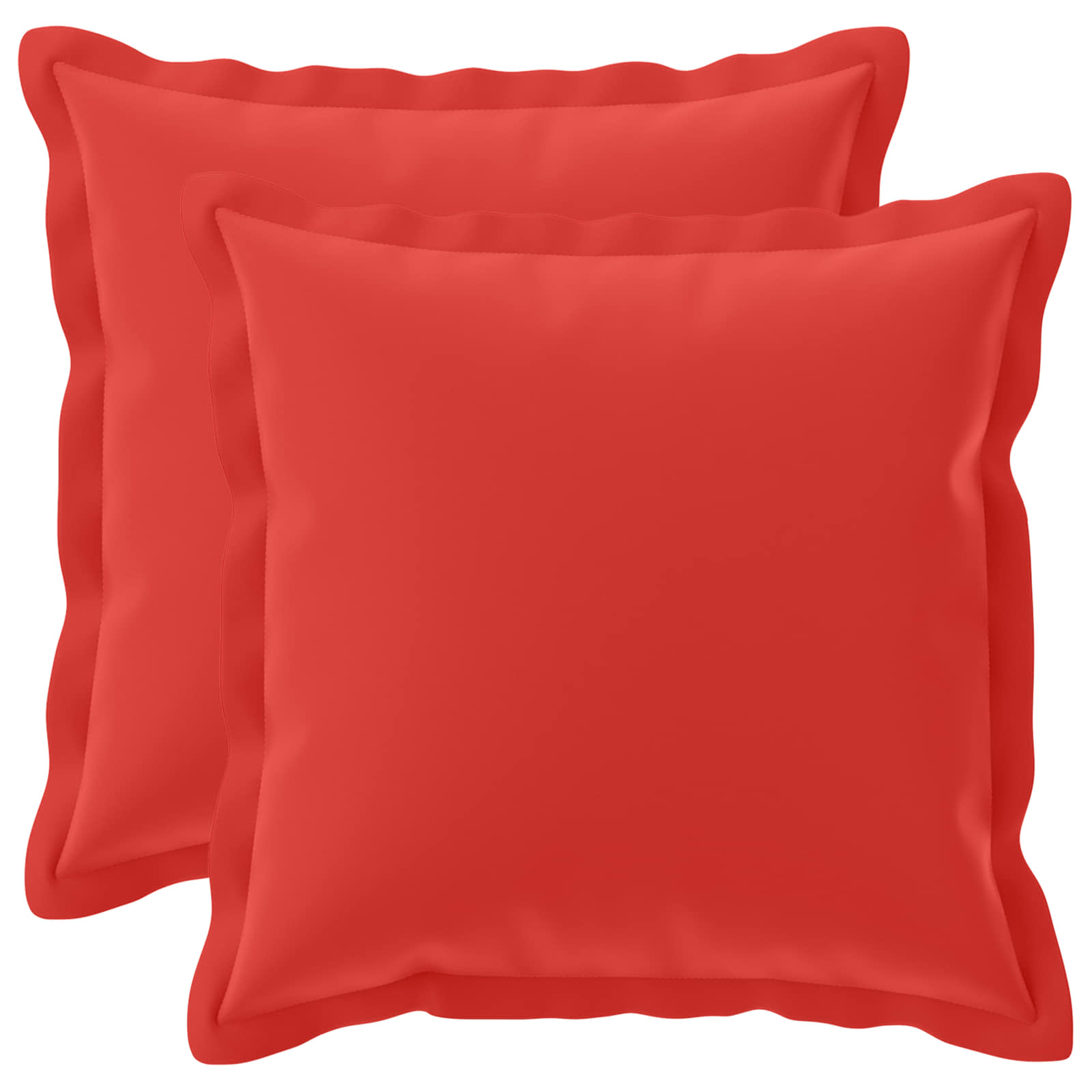 Kissen 2 Stk. Houten Rot 50 X 50 Cm Polyester Vidaxl
