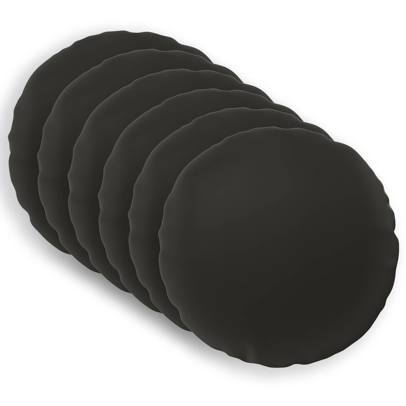 Kissen 6 Stk. Heerlen Schwarz Ø 30 Cm Polyester Vidaxl