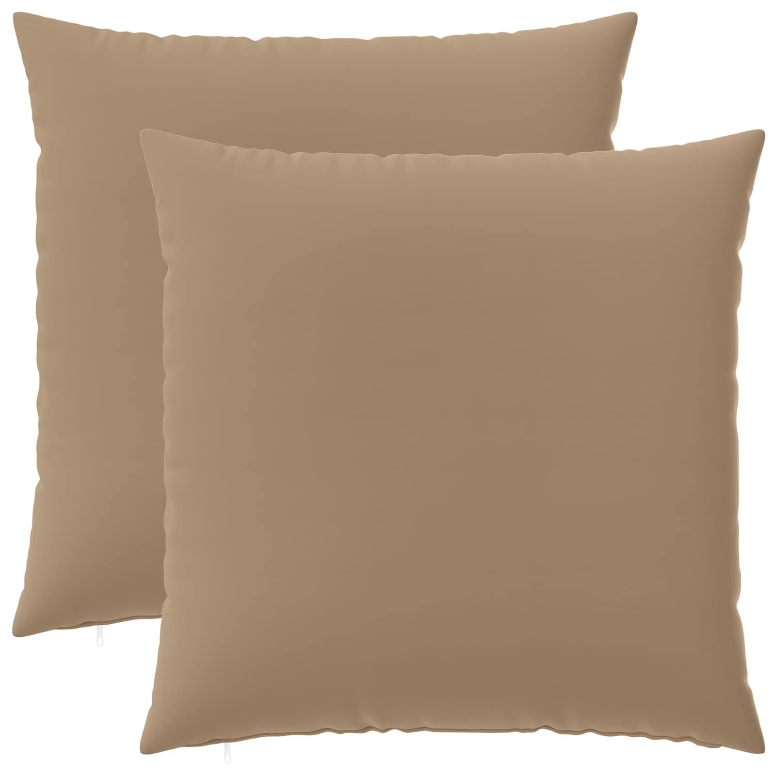 Kissen 2 Stk. Heerlen Taupe 60 X 60 Cm Polyester Vidaxl