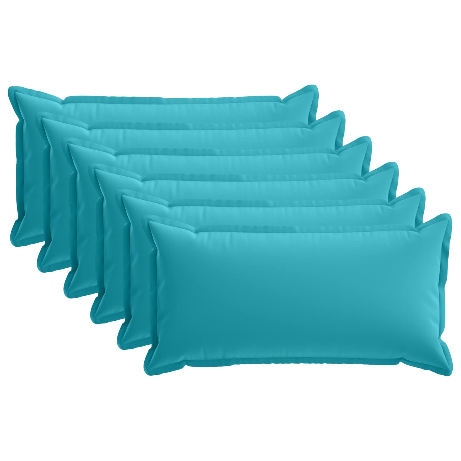 Kissen 6 Stk. Houten Türkis 40 X 70 Cm Polyester Vidaxl