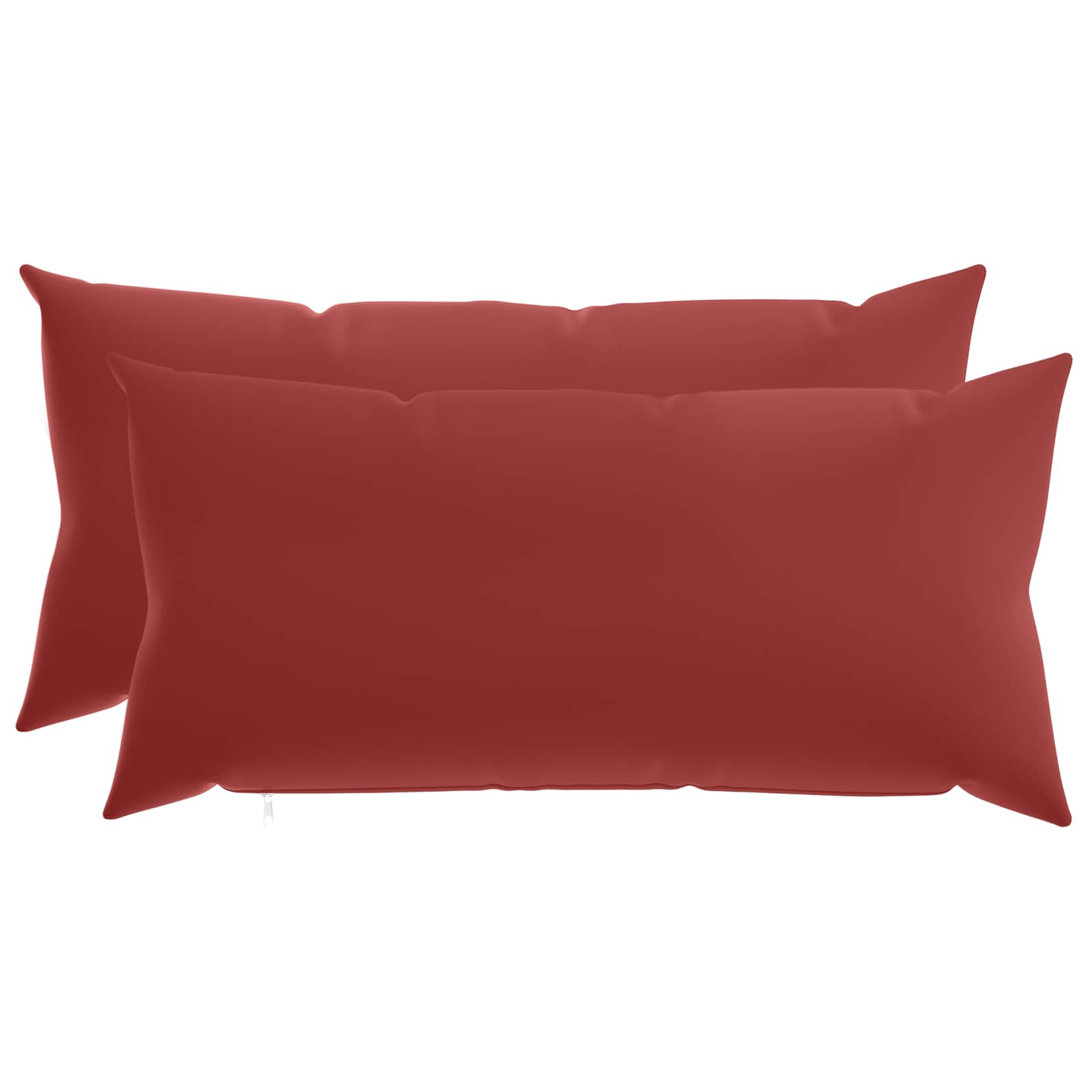 Kissen 2 Stk. Heerlen Weinrot 40 X 80 Cm Polyester Vidaxl