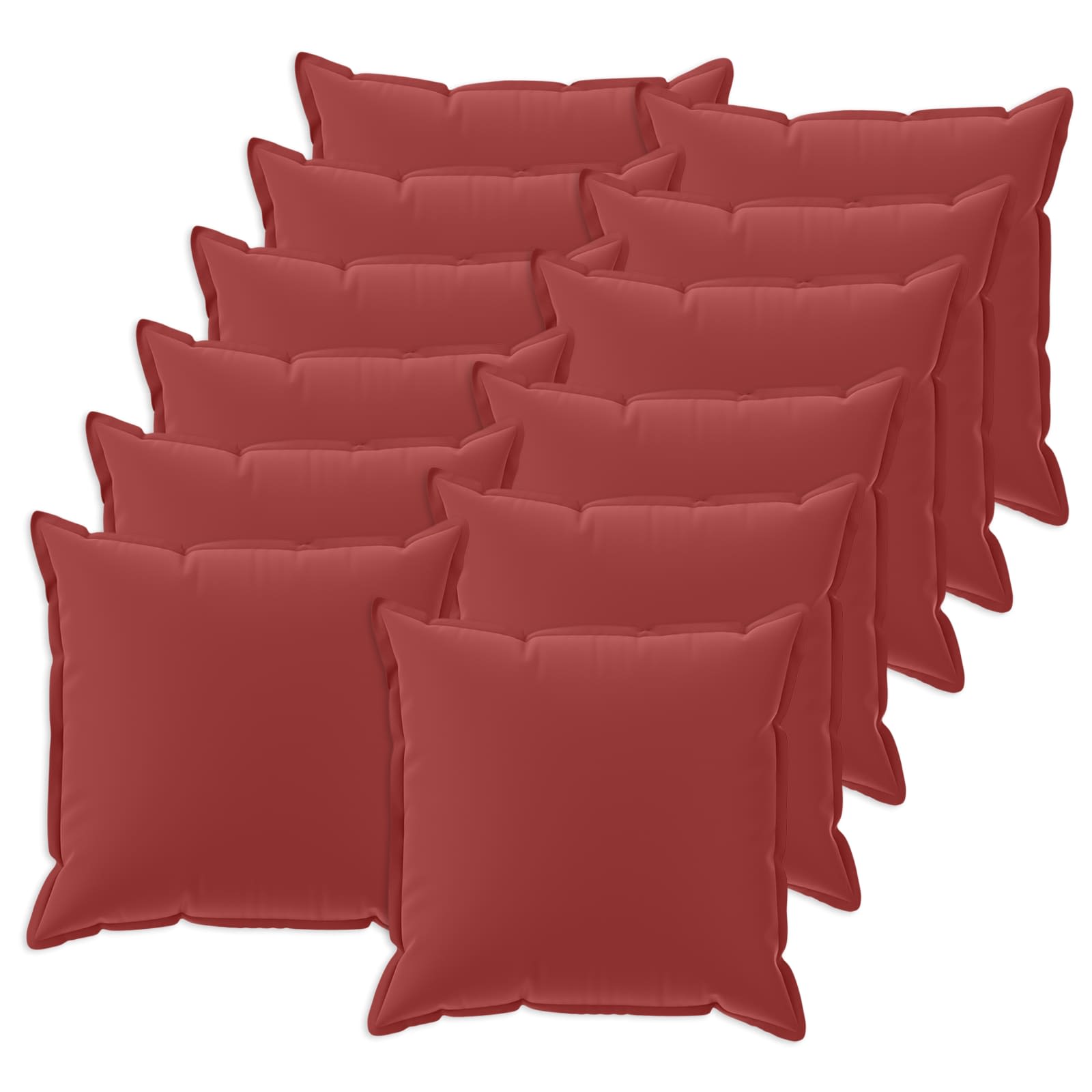 Kissen 12 Stk. Houten Weinrot 50 X 50 Cm Polyester Vidaxl
