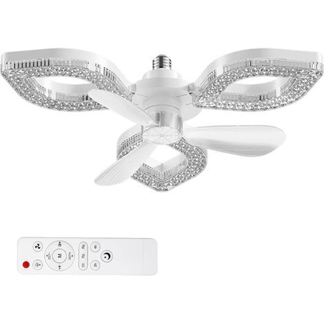 Deckenventilator Mit Beleuchtung, 3 Geschwindigkeitsstufen, Dimmbar Von 3000 K Bis 6500 K, Inklusive Fernbedienung Für Zuhause, Wohnung, Schlafzimmer, Küche, Spielzimmer Und Arbeitszimmer