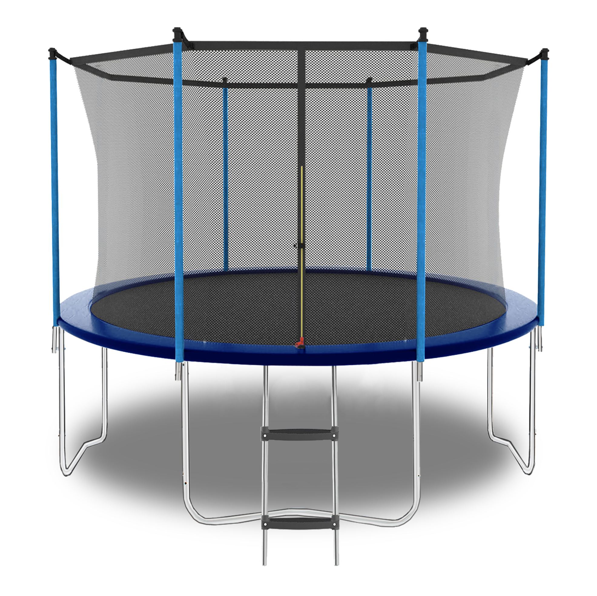 8ft Outdoor-trampolin Blau Mit Sicherheitsnetz Und Leiter, Tragkraft 181 Kg