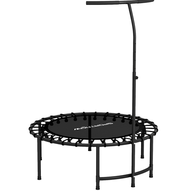 Fitness-rebounder Mit Höhenverstellbarem Haltegriff, Schwarz, Ø 102 Cm