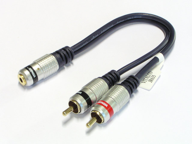 3,5-mm-klinkenstecker-splitter – 2 Cinch-stecker Jr635 Vitalco 24 Cm