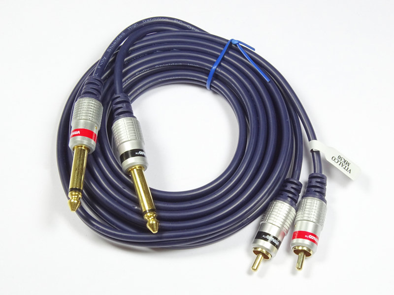 Kabel 2rca-2x6,3 Monostecker Mk50 1,0 M
