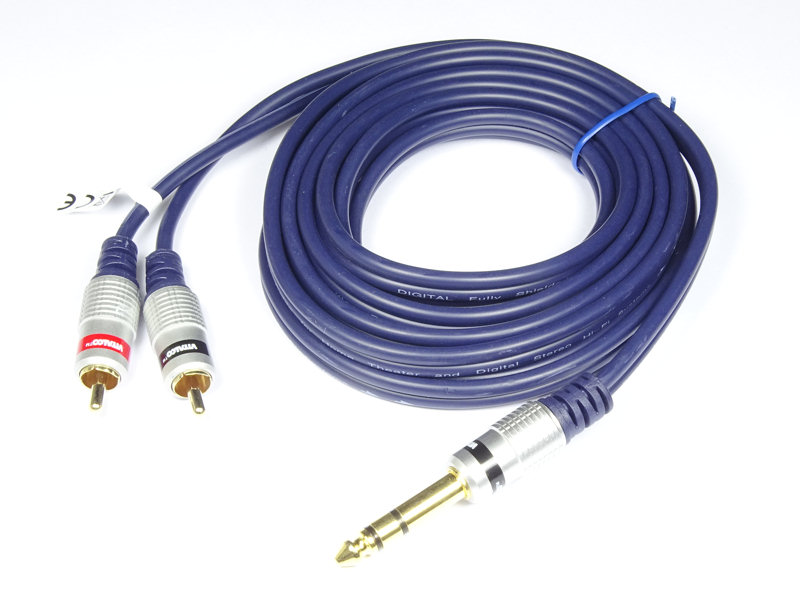 6,3-mm-stereo-klinkenstecker (2 X Cinch-stecker) Mk82 Vitalco 3 M