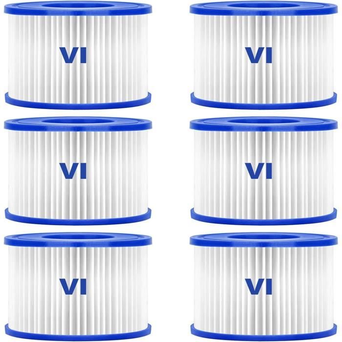 Filtre De Piscine - Bestway - 58323 - Pack De 6 - Type Vi - Compatible Lay-z-spa