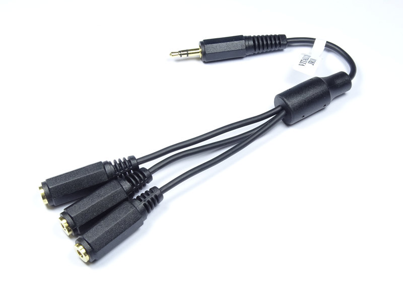 Jack-splitter 3,5-mm-stecker – 3x Buchse Jr18 Vitalco 15 Cm