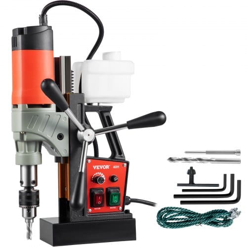 VEVOR 1200 W Magnetbohrer Magnetbohrmaschine 13000 N Elektrische Kernbohrmaschine Industrielle Bohrmaschine 580 RPM mit variabler Geschwindigkeit für alle Oberflächen und Heimwerkerarbeiten