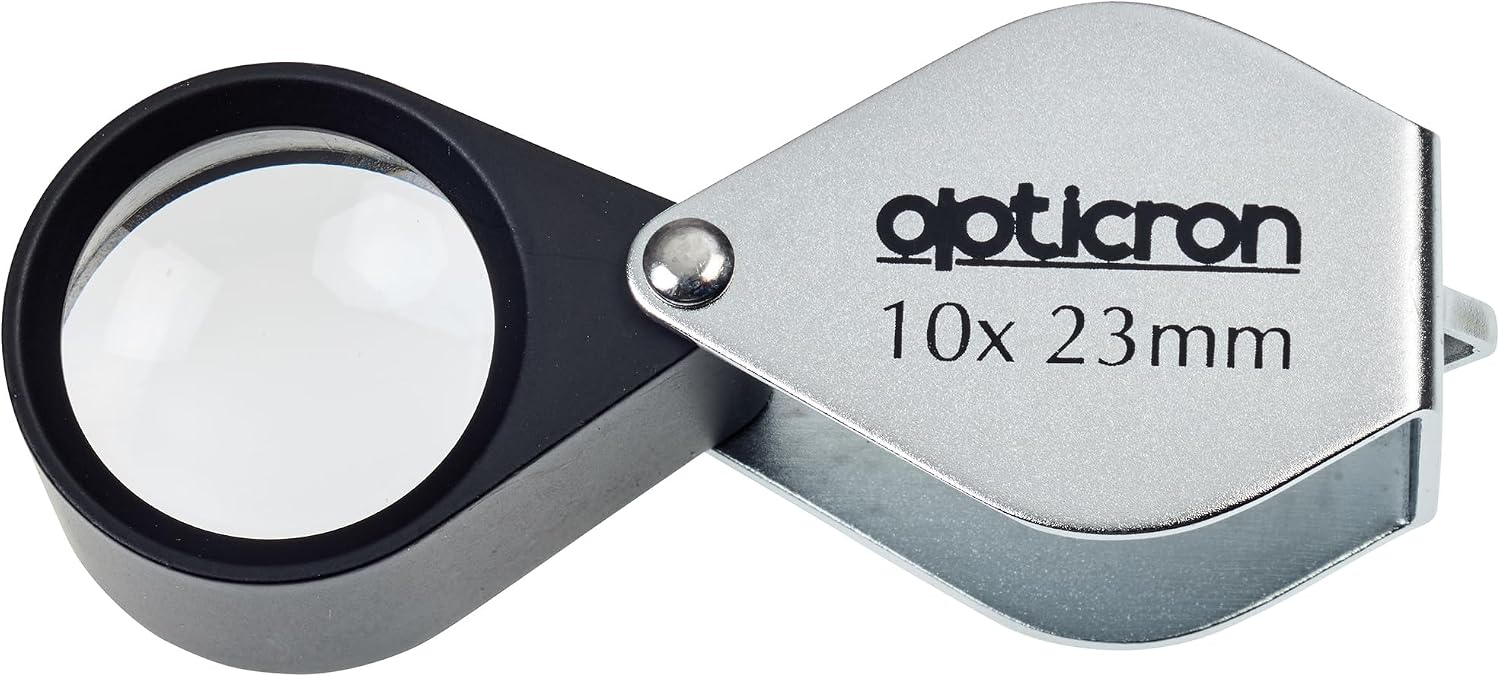 Klapplupe – 1 Stück – Metall – 10-fache Vergrößerung – Inspektion Und Sammlung – 23 Mm