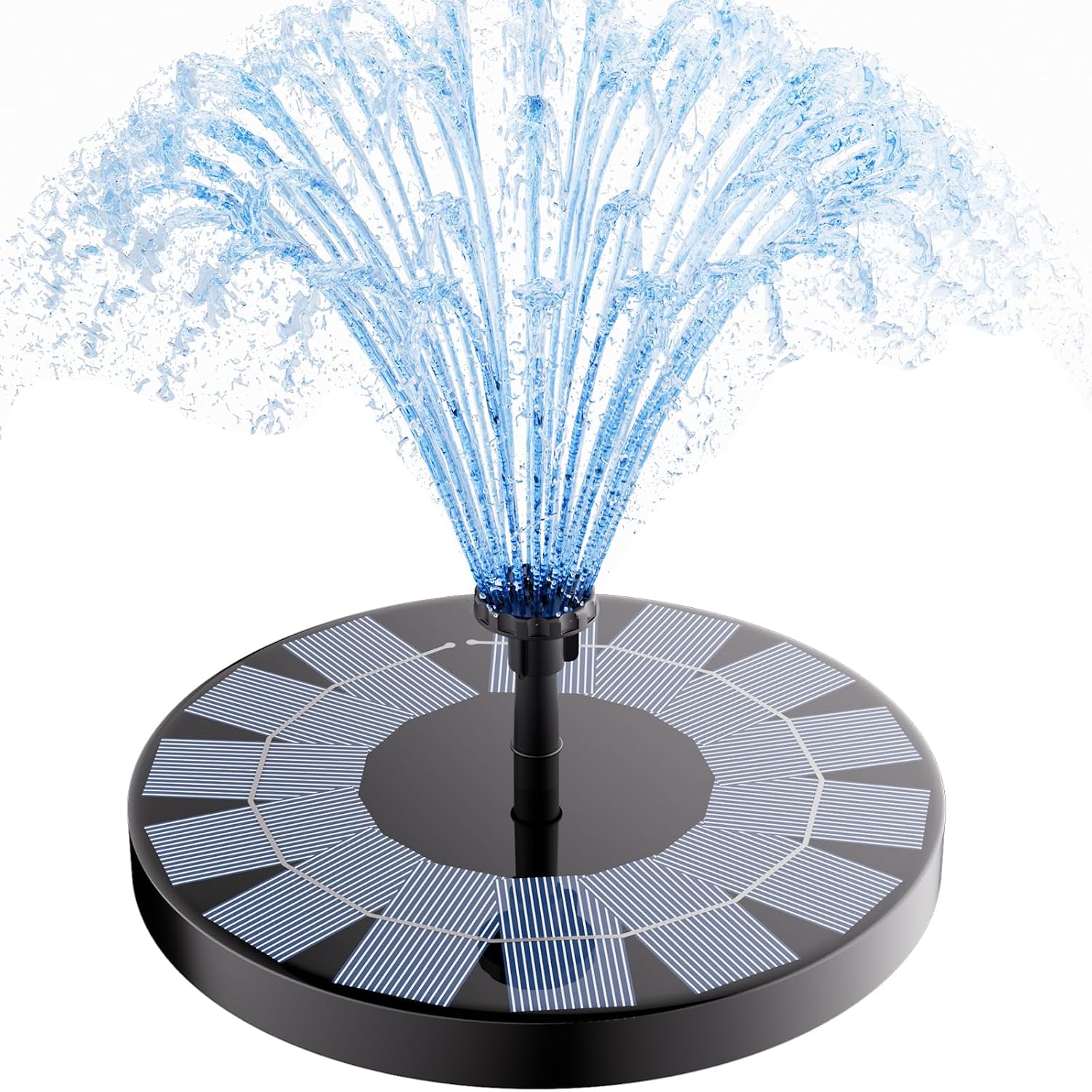 Schwimmende 2,5-w-solarpumpe – 6 Düsen – Silikonpanel – Gartenbrunnen, Teich, Vogeltränke