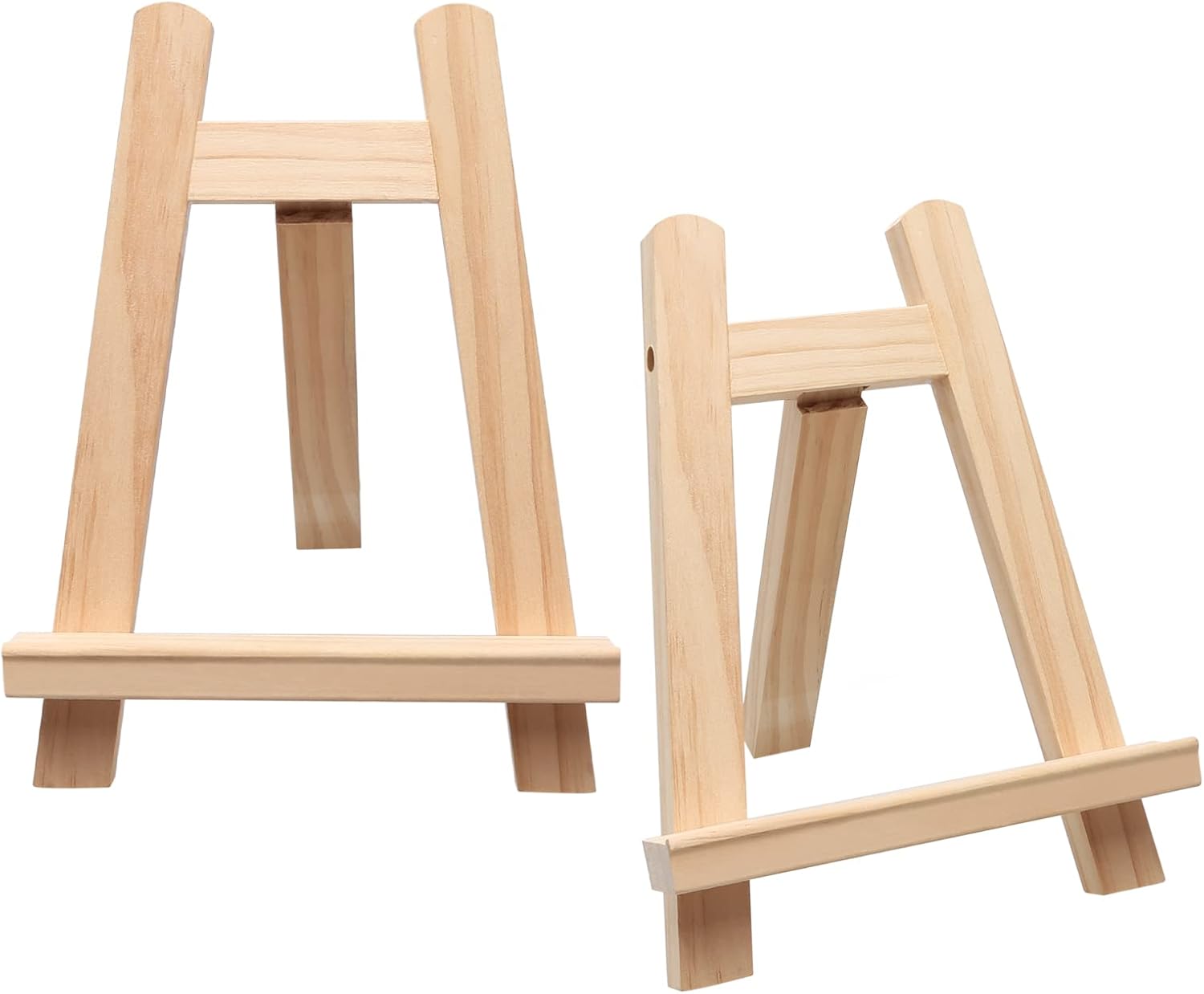 Holzstaffelei – 2er-set – Kiefernholz Natur – Zusammenklappbar Und Stabil – Zum Malen Und Fotografieren – 20 X 28 Cm