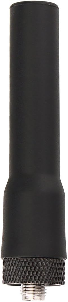 Sma-f Dualband-vhf/uhf-antenne – 1 Stück – Weiches Gummi – 2,15 Dbi Gewinn – Für Baofeng Tyt Walkie-talkies – 6,6 Cm, Schwarz