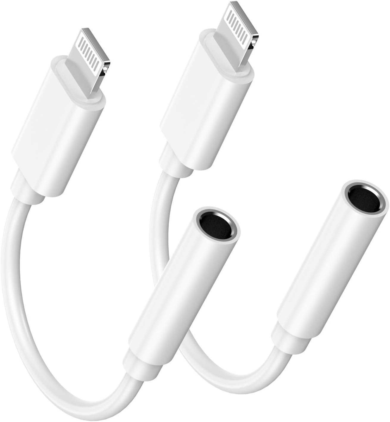 Lightning-auf-3,5-mm-kopfhöreranschluss-adapter – 2er-pack – Mfi-zertifiziert – Hi-fi-audio – Für Iphone Und Ipad