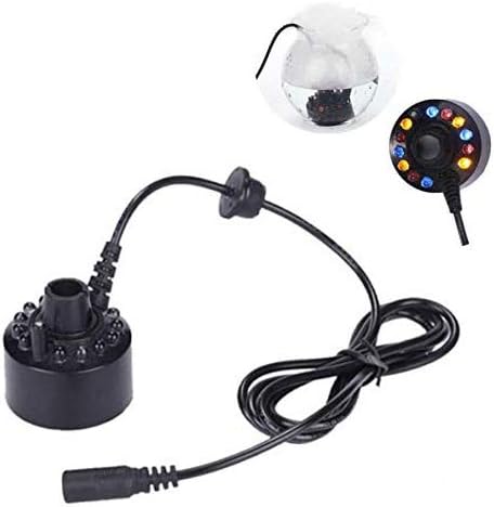 Ultraschallvernebler – 1 Stück – Mit 12 Mehrfarbigen Leds – Durchflussrate 400 Ml/h – Für Springbrunnen, Teiche Und Wasserspiele – 24 V