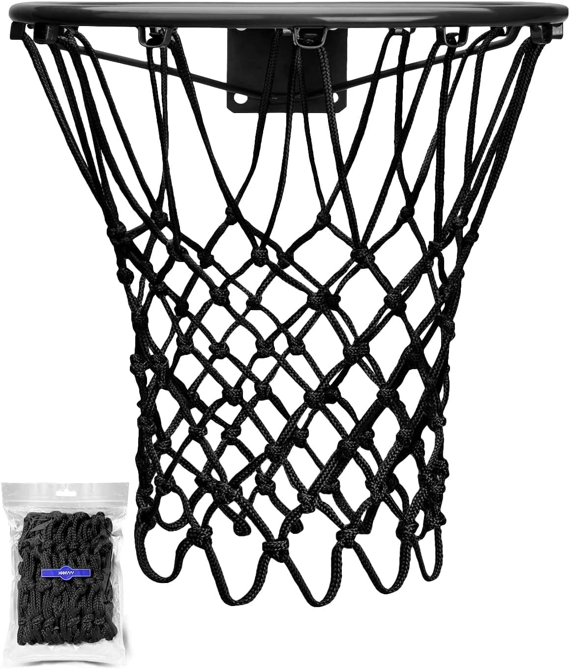 Basketballnetz – 1-teilig – Strapazierfähiges Nylon – Verwicklungsfrei – Für Drinnen Und Draußen – Standardgröße 53,3 Cm