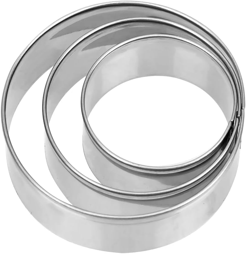 Ausstechformen – 3er-set – Edelstahl – Runde Formen – Für Gebäck Und Kekse – 4, 5,5 Und 6,5 Cm