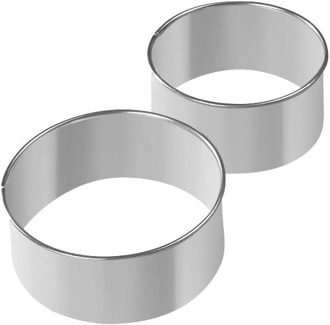 Runde Ausstechformen – 2er-set – Edelstahl – Für Donuts Und Shortbread-kekse – Backen Und Kochen – 9,5 Cm Und 8 Cm